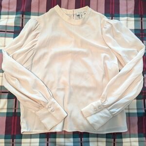 Rachel Zoe Cream White Blouse Top Large